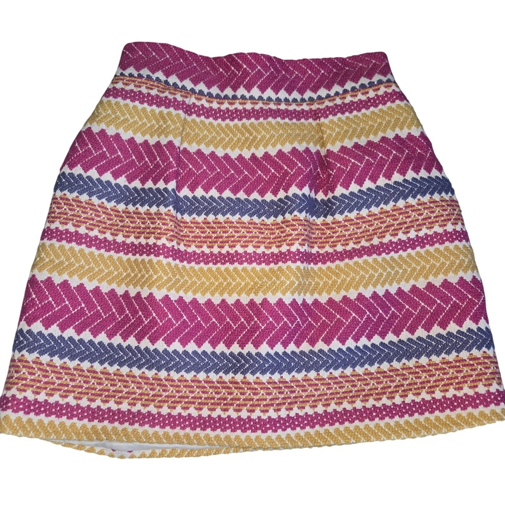 Nomad Morgan Carper Womens Small Chevron Mini Skirt Made in USA